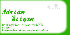 adrian milyan business card